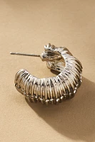 Ribbed Chunky Hoop Earrings