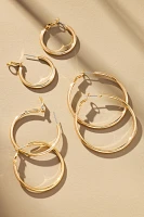 Classic Hoop Earrings, Set of 3