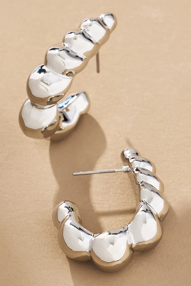 Scallop Hoop Earrings