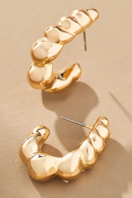 Scallop Hoop Earrings