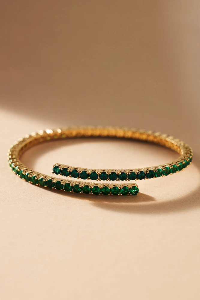 NADRI Perfect Tennis Green Wrap Bracelet