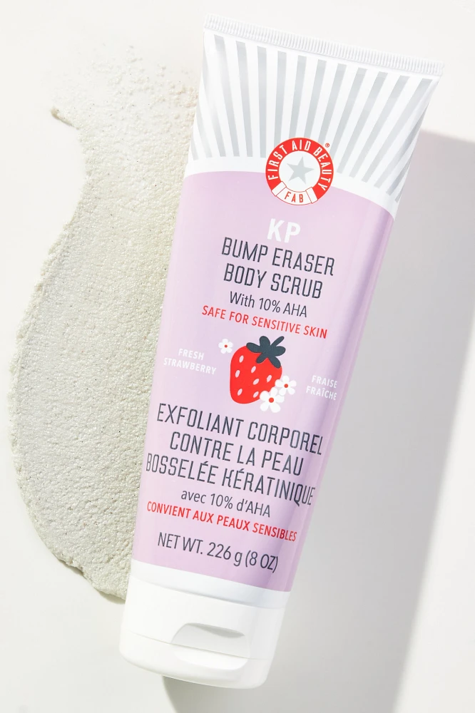 First Aid Beauty KP Bump Eraser Body Scrub 10% AHA Fresh Strawberry