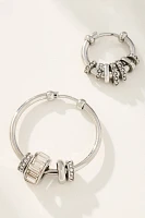 By Anthropologie Charm Hoop Earrings, Set of 2