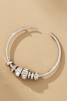 Crystal Charm Hoop Earrings