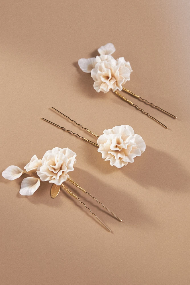 Twigs & Honey Floral Hair Pins, Set of 3