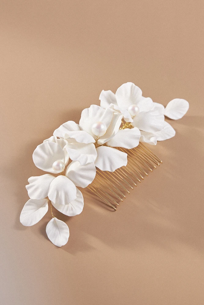 Twigs & Honey Clay Floral Hair Comb