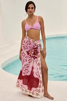 Celandine Printed Embroidered Sarong