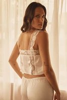 Kat The Label Cindy Lace Trim Satin Camisole