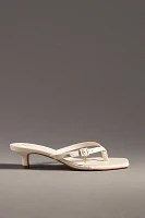 Maeve Thong Buckle Kitten Heels