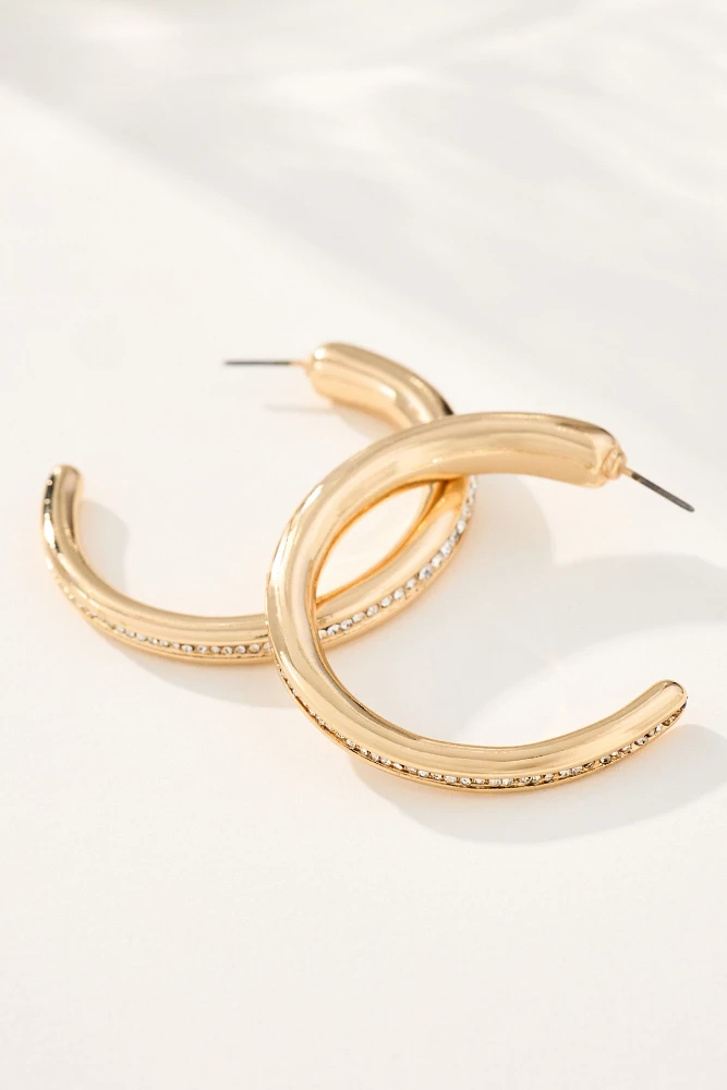 Classic Crystal Hoop Earrings