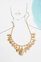 Metal Shell Charm Necklace