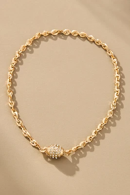 Crystal Braided Chain Necklace