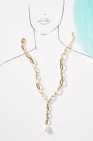 Maison Irem Pearl Lara Lariat Necklace