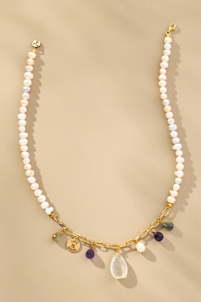 Maison Irem Perry Pearl Charm Necklace