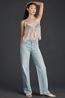 By Anthropologie Beaded Mermaid Sheer Cami