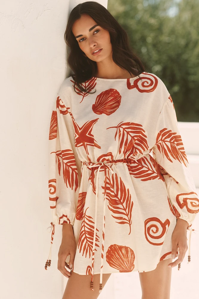 Celandine Resort Printed Mini Kaftan