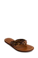 Bernardo Miami Calf-Hair Thong Sandals