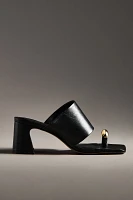 By Anthropologie Toe-Ring Block-Heel Mules