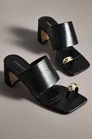 By Anthropologie Toe-Ring Block-Heel Mules