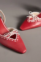 For Love & Lemons Charlie Slingback Kitten Heel Mules