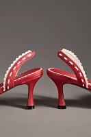 For Love & Lemons Charlie Slingback Kitten Heel Mules