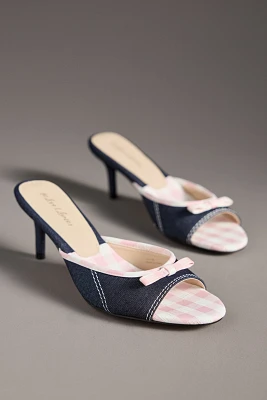 For Love & Lemons Cassandra Denim Kitten Heels