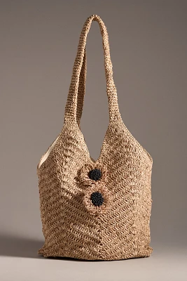 Dolce Vita Raffia Slouchy Bag