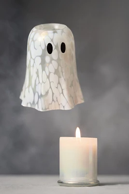Ghost Woody Leather & Leaves Cheena Glass Cloche Candle