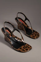SIMONMILLER Beep Thong Heeled Wedge Sandals