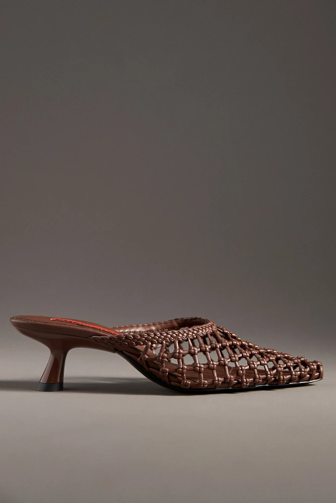 SIMONMILLER Knotted Gala Mule Heels