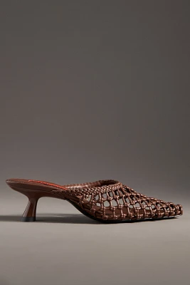 SIMONMILLER Knotted Gala Mule Heels
