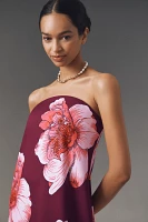 BHLDN Strapless Floral Column Maxi Dress