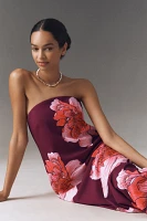 BHLDN Strapless Floral Column Maxi Dress