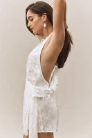 MISHA Sapphire Sequin Plunge Mini Dress
