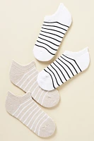 Athletic Stripe Ankle Socks, Set of 2