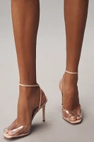 Black Suede Studio Wren Ankle-Strap Heels
