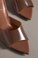 Black Suede Studio Bella Mule Heels