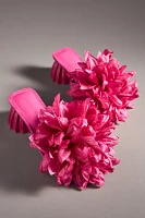 Cecelia New York Dahlia 3D Floral Square-Toe Block Heels