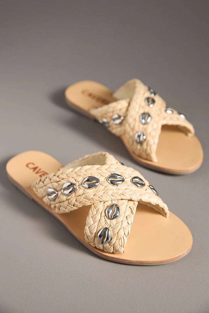 CAVERLEY Jenkin Embellished Shell Slide Sandals