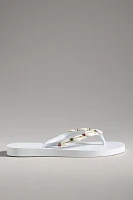 Mystique x Anthropologie Embellished Thong Sandals