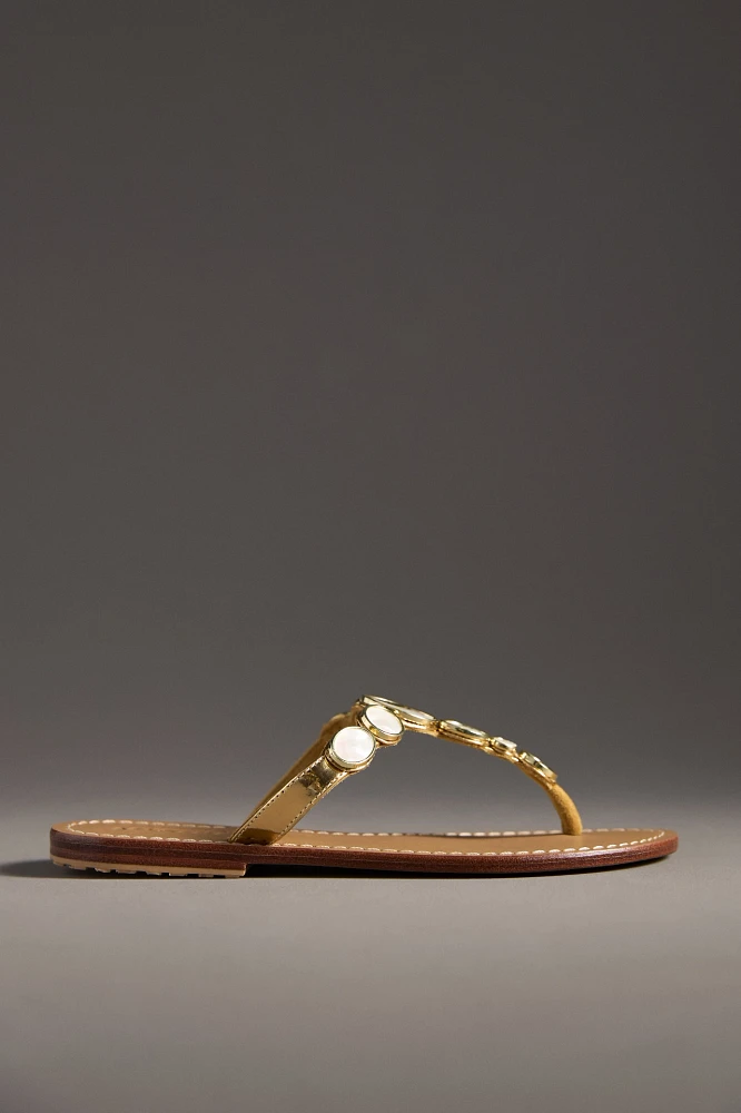 Mystique Mother-of-Pearl Thong Sandals