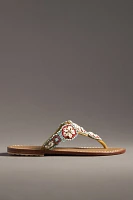 Mystique Shell-Embellished Thong Sandals