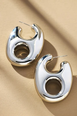 Pop Tab Huggie Earrings