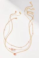 Beaded Shell & Crystal Necklaces, Set of 3
