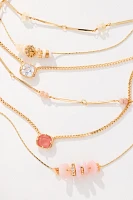 Beaded Shell & Crystal Necklaces, Set of 3