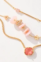 Beaded Shell & Crystal Necklaces, Set of 3