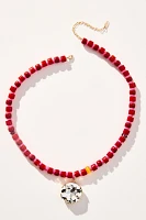 Crystal Pendant Beaded Necklace