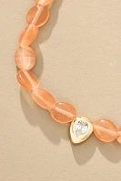 Single Crystal Beaded Stone Necklace