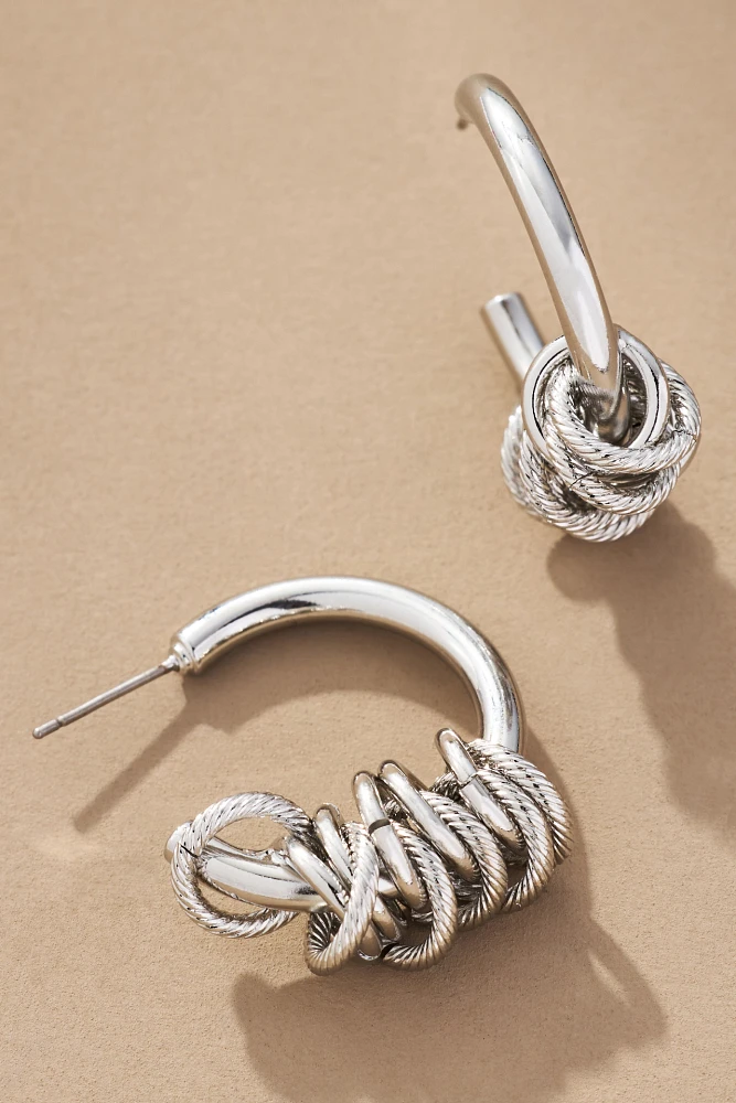 Ringed Hoop Earrings
