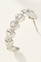 Textured Crystal Hoop Earrings